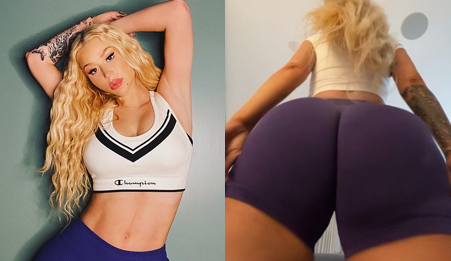 |IggyAzalea Shaking In Purple Shorts