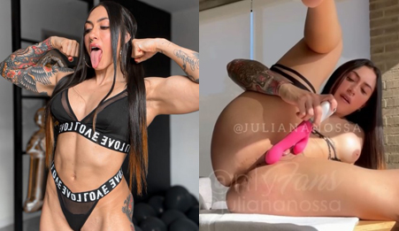 |Juliananossa Pinky Dildo Masturbates