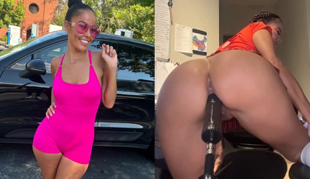 |Sexyred_mc Black Dildo Machine Fucking