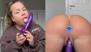 |Fitgirlshan Enjoying a Purple Dildo