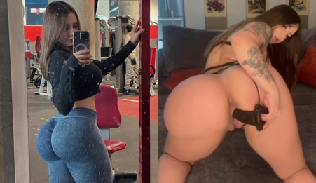 |Valeriavidal Black Dildo In That Tight Ass
